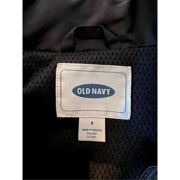 Old Navy Active Windbreaker Raincoat Jacket Men's Black Full Zip- Size S - Picture 4 of 16